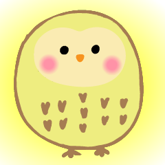 [LINEスタンプ] ひかるフクロウ きーちゃん 