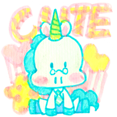 [LINEスタンプ] ユニコーン 医者 