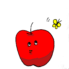 [LINEスタンプ] 自由なりんご