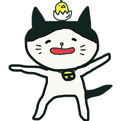 [LINEスタンプ] 大の字 ハチワレ