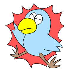 [LINEスタンプ] 変な青い鳥さんのスタンプ