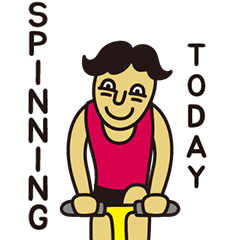 [LINEスタンプ] 今日もスピニング