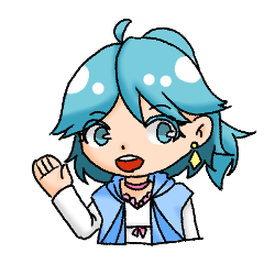 [LINEスタンプ] 青髪のランちゃん