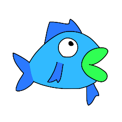 [LINEスタンプ] 青魚と小魚スタンプ