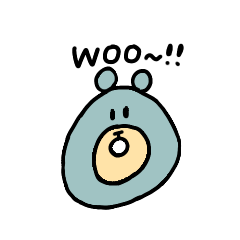 [LINEスタンプ] ゆるい青クマ