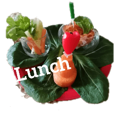 [LINEスタンプ] 食べて免疫つけるぞ❤️