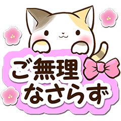 [LINEスタンプ] リボンと三毛猫【大人な返信編】