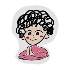 [LINEスタンプ] アフロは平和