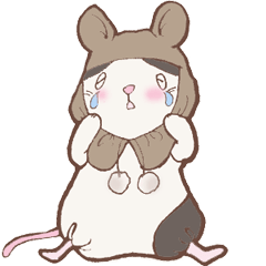 [LINEスタンプ] パンダマウス頭巾 ～文字少なめ～