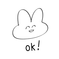 [LINEスタンプ] 適当に書いたうさぎさん5