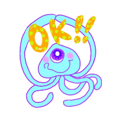 [LINEスタンプ] ひとつ目海月の宇宙人