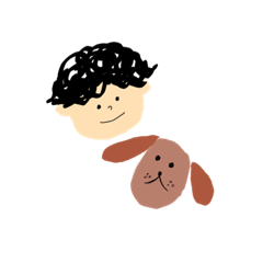 [LINEスタンプ] 愛犬はちみつとぼくちゃん