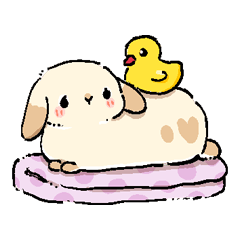 [LINEスタンプ] モフモフのうさぎちゃん