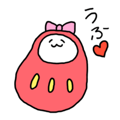 [LINEスタンプ] 姫だるまちゃん