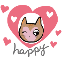 [LINEスタンプ] ハート猫ぷっぷる