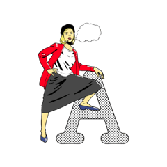 [LINEスタンプ] アルファベット女子