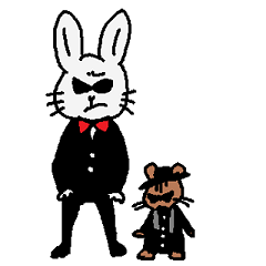 [LINEスタンプ] 覚悟シロウサギのスタンプ