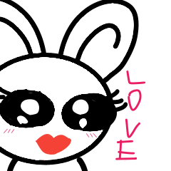 [LINEスタンプ] 激しく愛するウサギ、優子