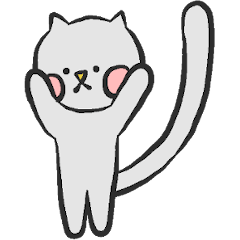 [LINEスタンプ] 白いねこスタンプ