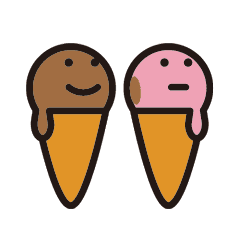 [LINEスタンプ] 恋人用かわいいアイスクリームの画像（メイン）