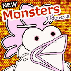 [LINEスタンプ] NEW モンスターズ インドネシア語の画像（メイン）