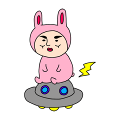 [LINEスタンプ] 癒し系うさぎおじさん