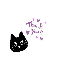 [LINEスタンプ] 手書き♡黒猫cat