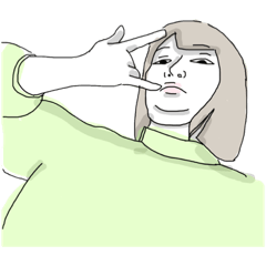 [LINEスタンプ] 喜怒哀楽女スタンプ