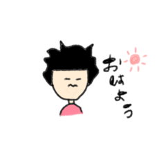 [LINEスタンプ] 毎日使える色んな黒髪の子