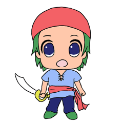 [LINEスタンプ] 海賊見習い