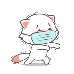 [LINEスタンプ] かわいいスタンプ 予防キャット (JP/EN/ID)