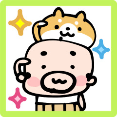 [LINEスタンプ] 柴犬くんとミニおやじの挨拶スタンプ