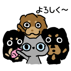 [LINEスタンプ] ソーセージシスターズ＆ねこ