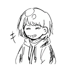 [LINEスタンプ] まっしろ無口ちゃん