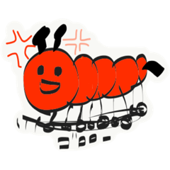 [LINEスタンプ] 明日もがんばれ いもむしクン