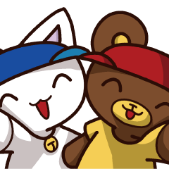 [LINEスタンプ] ジェフとポーラ