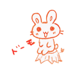 [LINEスタンプ] らくがきしゅいろうさぎ