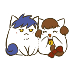 [LINEスタンプ] かれかの猫＆飼い主