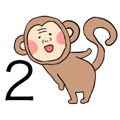 [LINEスタンプ] おさるのぽぽきち2