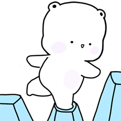 [LINEスタンプ] 四角四角クマ