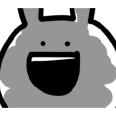 [LINEスタンプ] おかしいうさぎ164