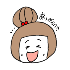 [LINEスタンプ] お絵描きお団子ガール