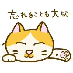 [LINEスタンプ] なんとなく日々を過ごすねこ