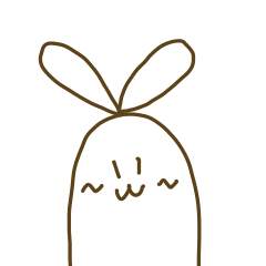 [LINEスタンプ] ビミョーなウサギ