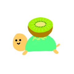 [LINEスタンプ] カメとキウイ