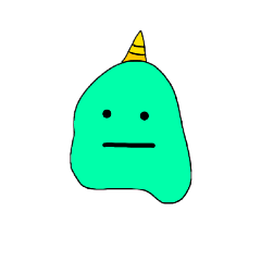 [LINEスタンプ] 角が生えたスライム。