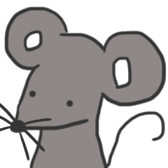 [LINEスタンプ] シンプルなねずみ
