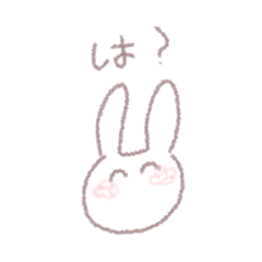 [LINEスタンプ] 割と適当すぎるウサギ