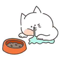 [LINEスタンプ] 白猫メルくんの日常
