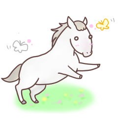 [LINEスタンプ] ちびうま♪〜自由な馬のすたんぷ〜